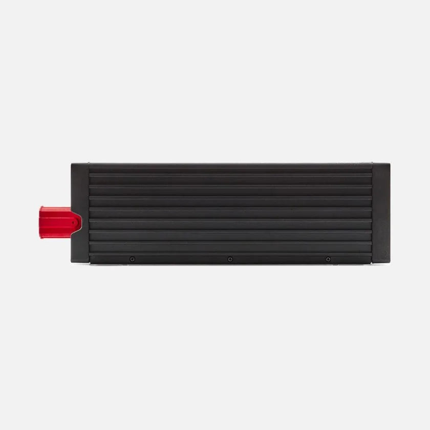 REDARC 1200W 12V Pure Sine Wave Inverter side profile showing cooling fins and DC connection