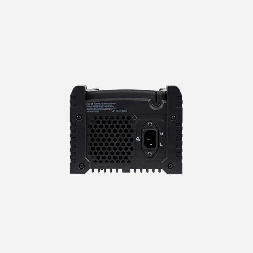 REDARC Manager Alpha100 AC power input and cooling ventilation rear housing view