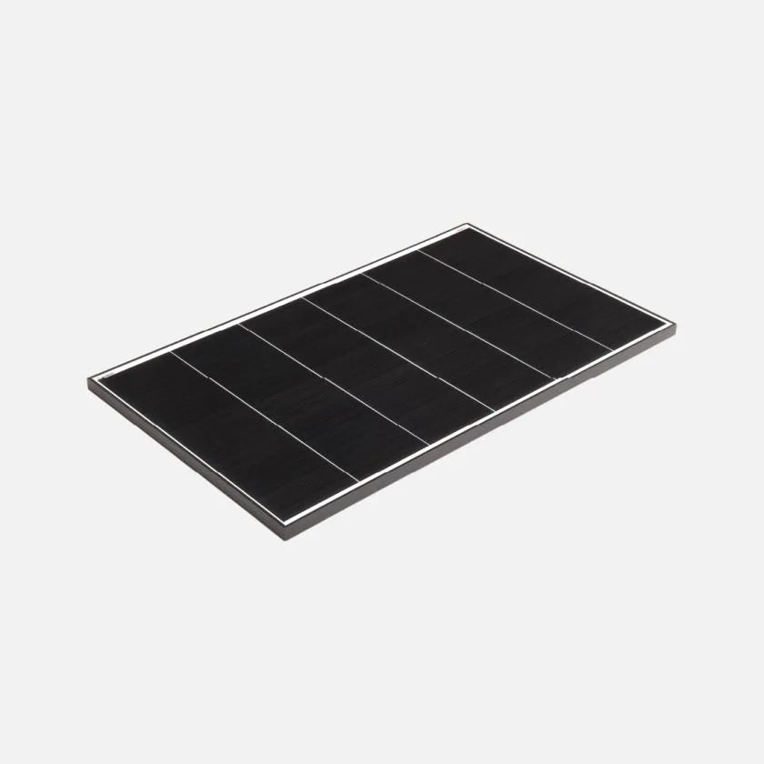 “REDARC 200W monocrystalline black frame solar panel front view”
